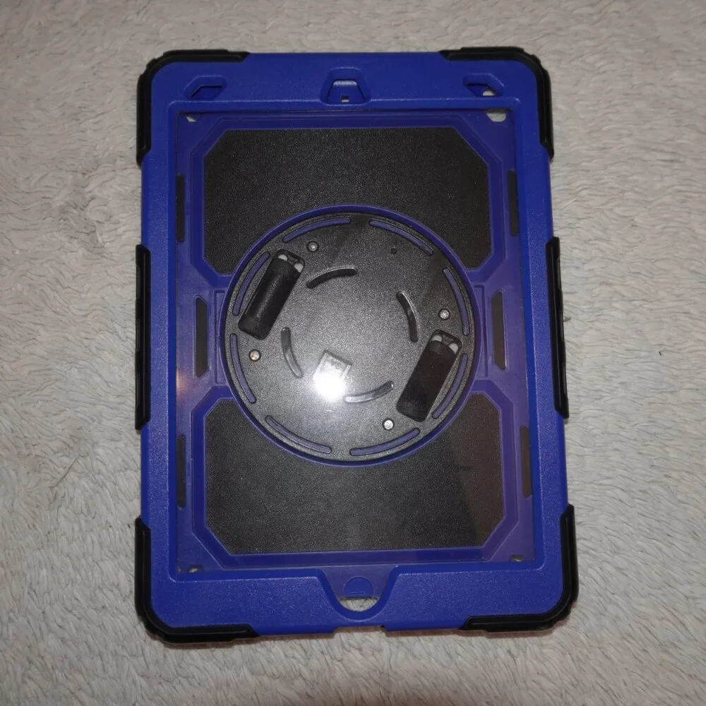 Shockproof iPad Case, Screen Protector, Pencil Holder, 360° Rotating Hand Stand
